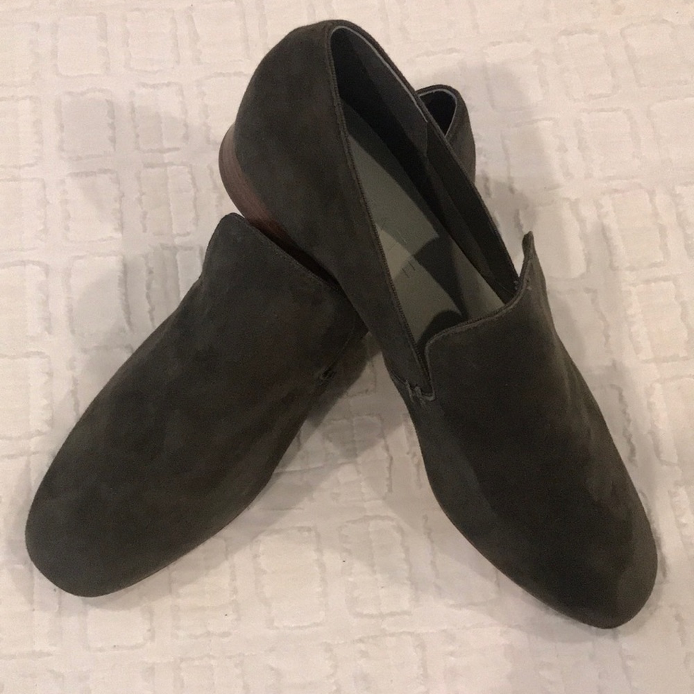 1. State Suede Leather Flats Olive Green Loafer 7